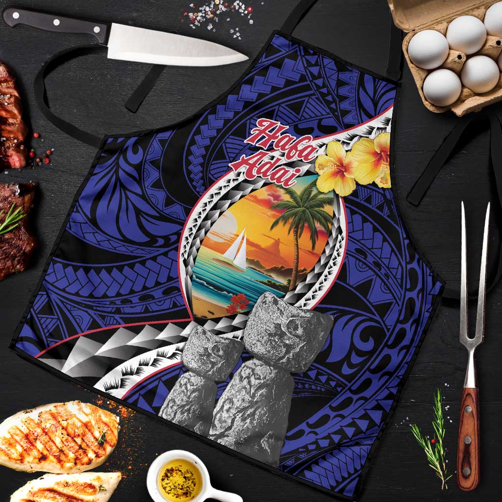 Hafa Adai Guam Seal Latte Stones Artwork Apron - Polynesian Pride