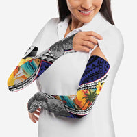 Hafa Adai Guam Seal Latte Stones Artwork Arm Sleeves - Polynesian Pride