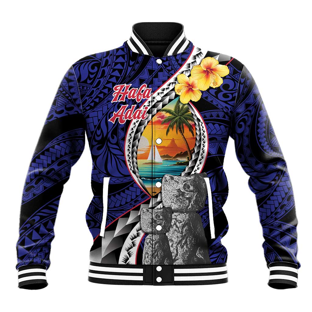 Hafa Adai Guam Seal Latte Stones Artwork Baseball Jacket