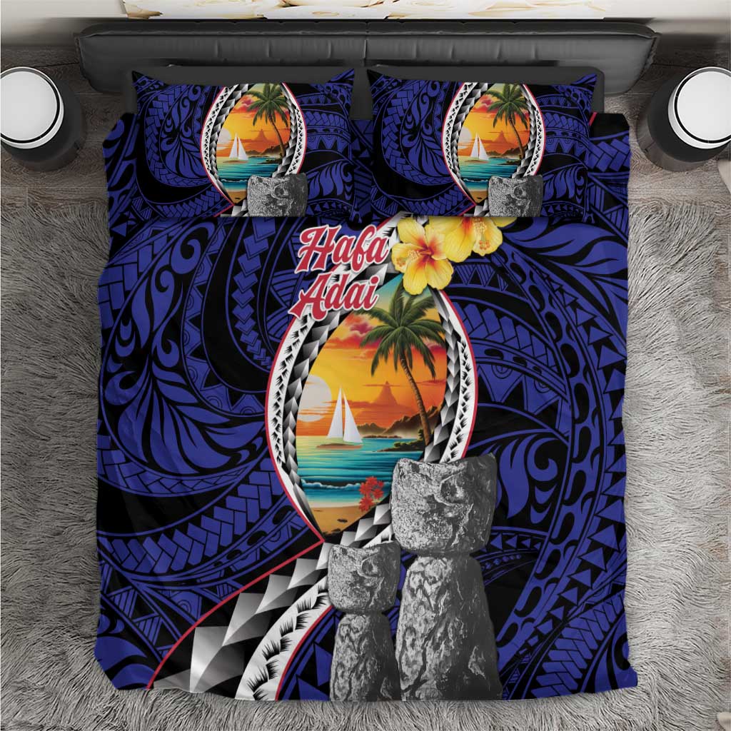 Hafa Adai Guam Seal Latte Stones Artwork Bedding Set