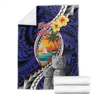 Hafa Adai Guam Seal Latte Stones Artwork Blanket