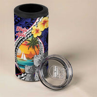Hafa Adai Guam Seal Latte Stones Artwork 4 in 1 Can Cooler Tumbler