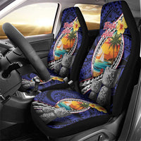 Hafa Adai Guam Seal Latte Stones Artwork Car Seat Cover