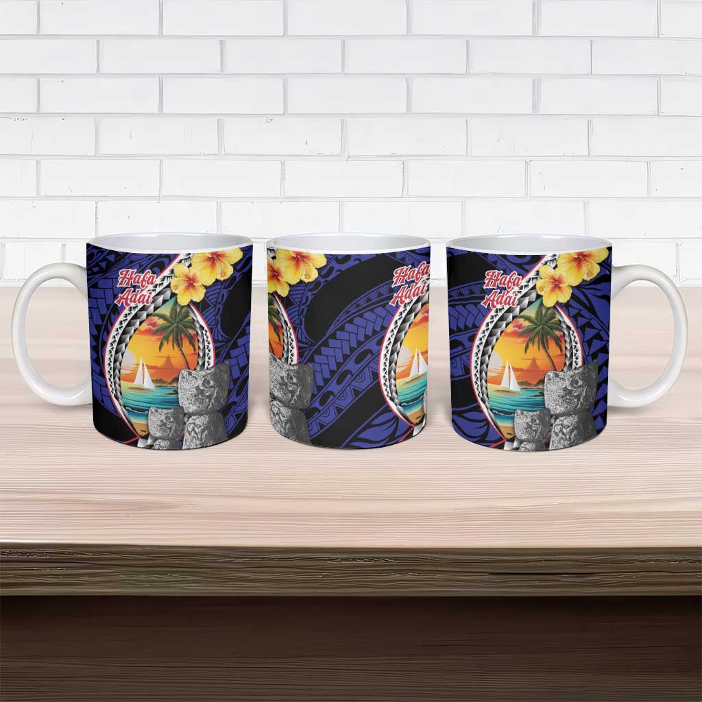 Hafa Adai Guam Seal Latte Stones Artwork Ceramic Mug - Polynesian Pride