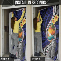 Hafa Adai Guam Seal Latte Stones Artwork Door Cover - Polynesian Pride