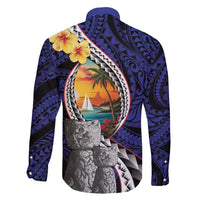Hafa Adai Guam Seal Latte Stones Artwork Family Matching Long Sleeve Bodycon Dress and Hawaiian Shirt LT9 - Polynesian Pride
