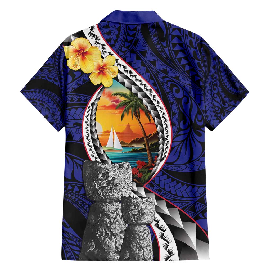 Hafa Adai Guam Seal Latte Stones Artwork Family Matching Tank Maxi Dress and Hawaiian Shirt