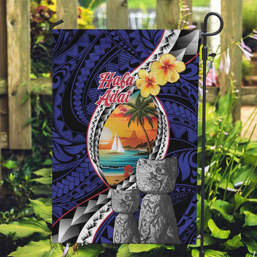 Hafa Adai Guam Seal Latte Stones Artwork Garden Flag