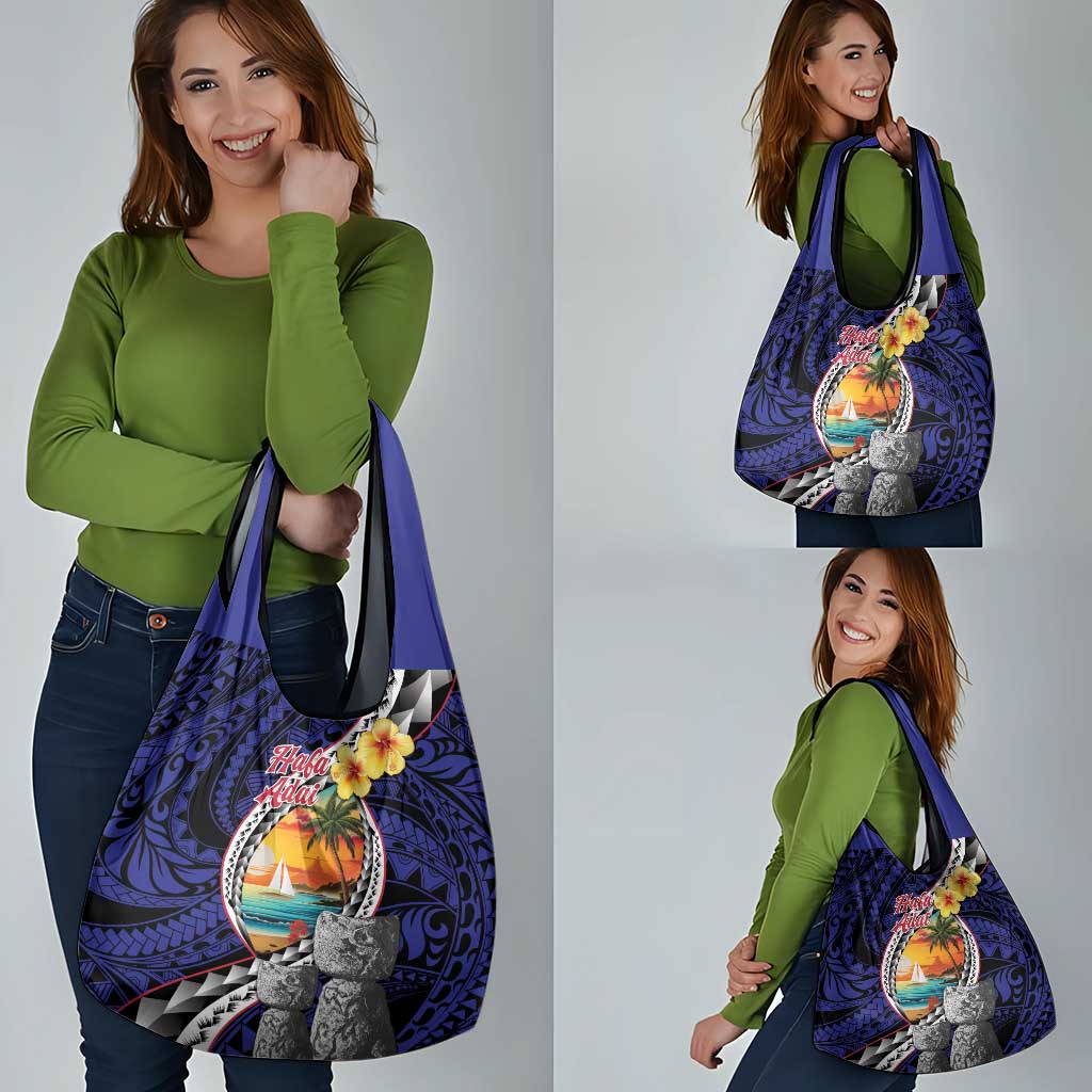 Hafa Adai Guam Seal Latte Stones Artwork Grocery Bag