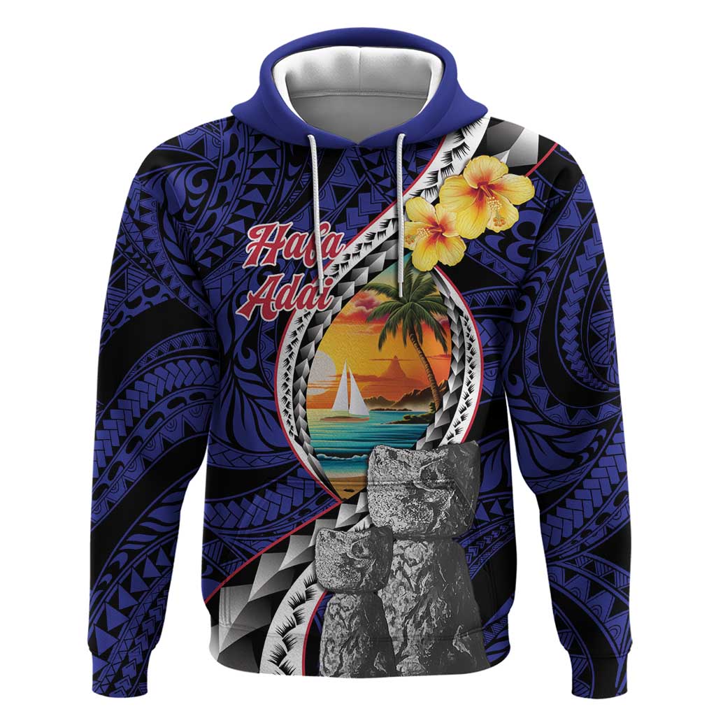 Hafa Adai Guam Seal Latte Stones Artwork Hoodie