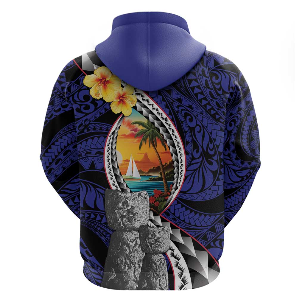 Hafa Adai Guam Seal Latte Stones Artwork Hoodie