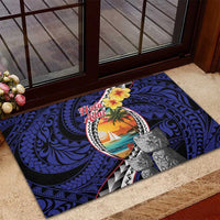Hafa Adai Guam Seal Latte Stones Artwork Rubber Doormat