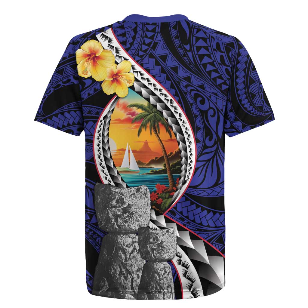 Hafa Adai Guam Seal Latte Stones Artwork Rugby Jersey