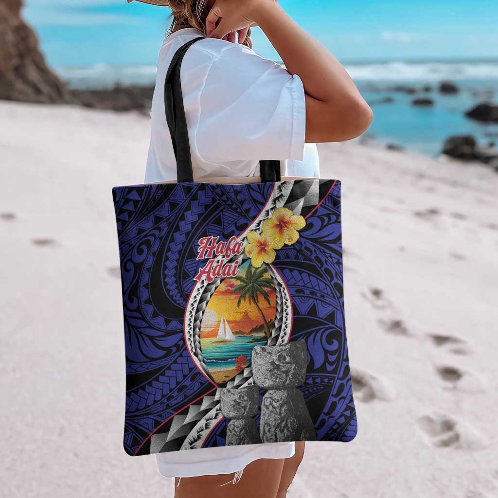 Hafa Adai Guam Seal Latte Stones Artwork Tote Bag - Polynesian Pride