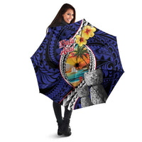 Hafa Adai Guam Seal Latte Stones Artwork Umbrella - Polynesian Pride