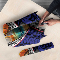 Hafa Adai Guam Seal Latte Stones Artwork Umbrella - Polynesian Pride