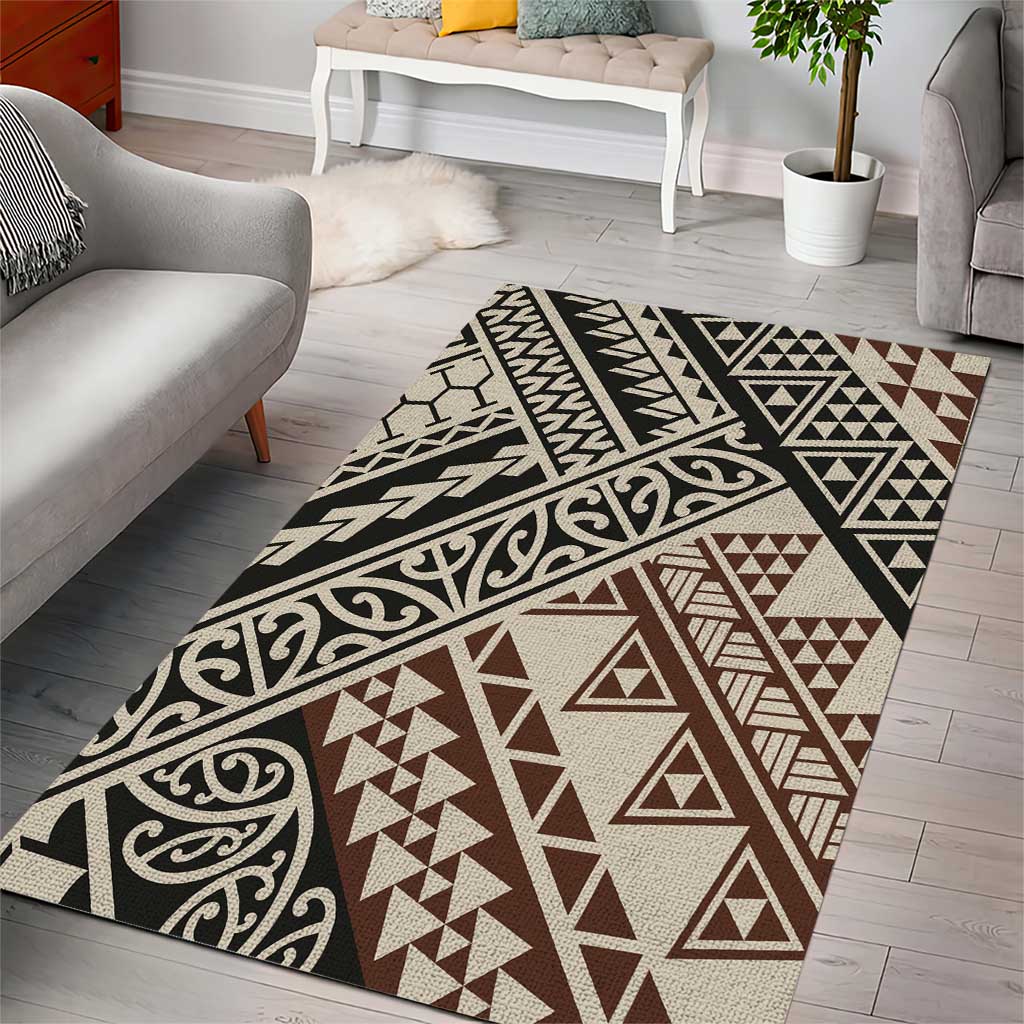 Niho Taniwha Kowhaiwhai Area Rug
