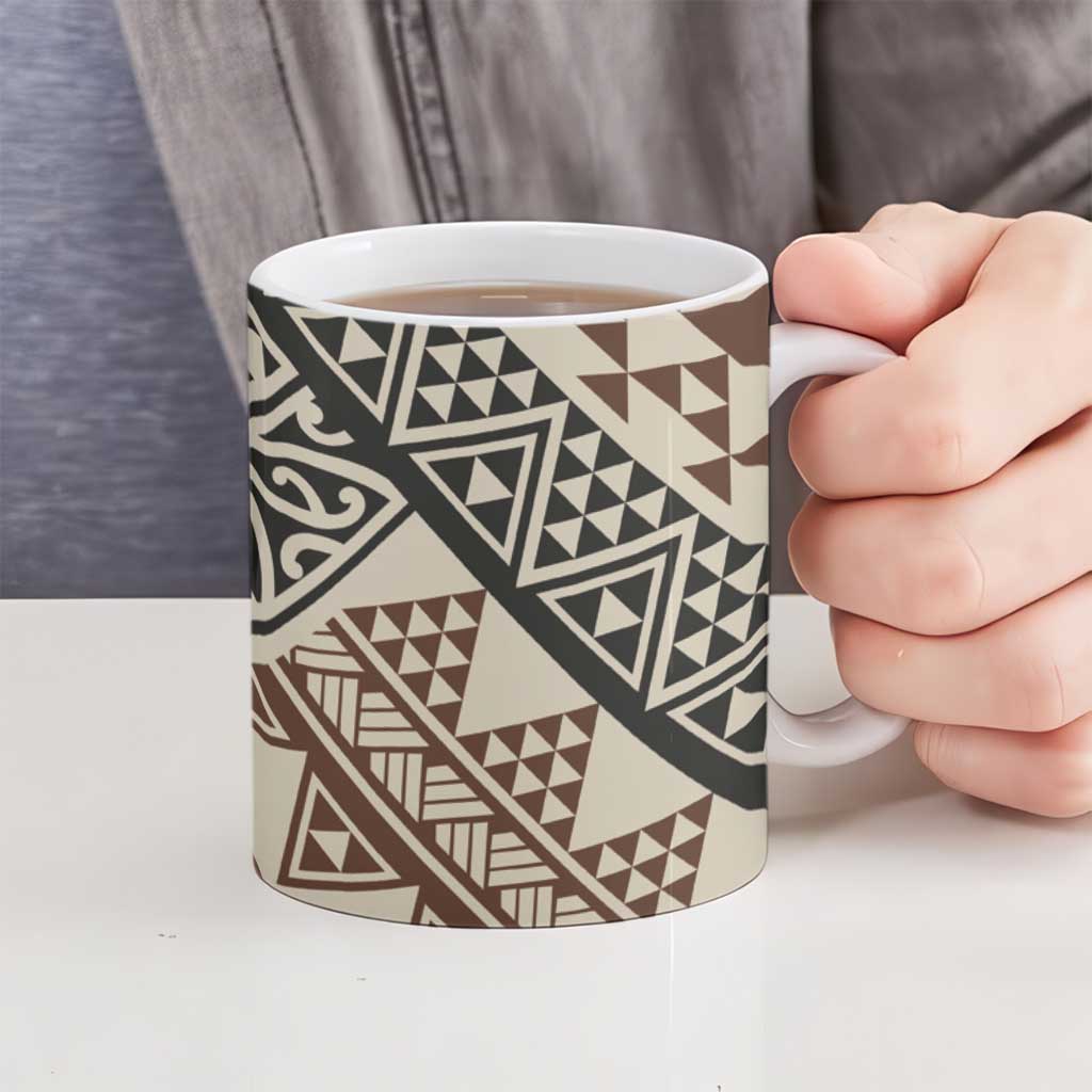 Niho Taniwha Kowhaiwhai Ceramic Mug - Polynesian Pride