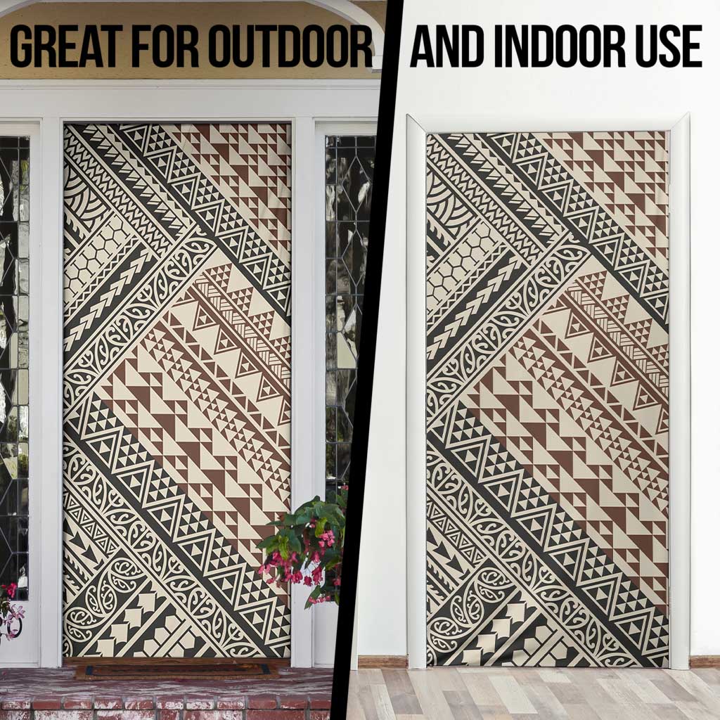 Niho Taniwha Kowhaiwhai Door Cover - Polynesian Pride