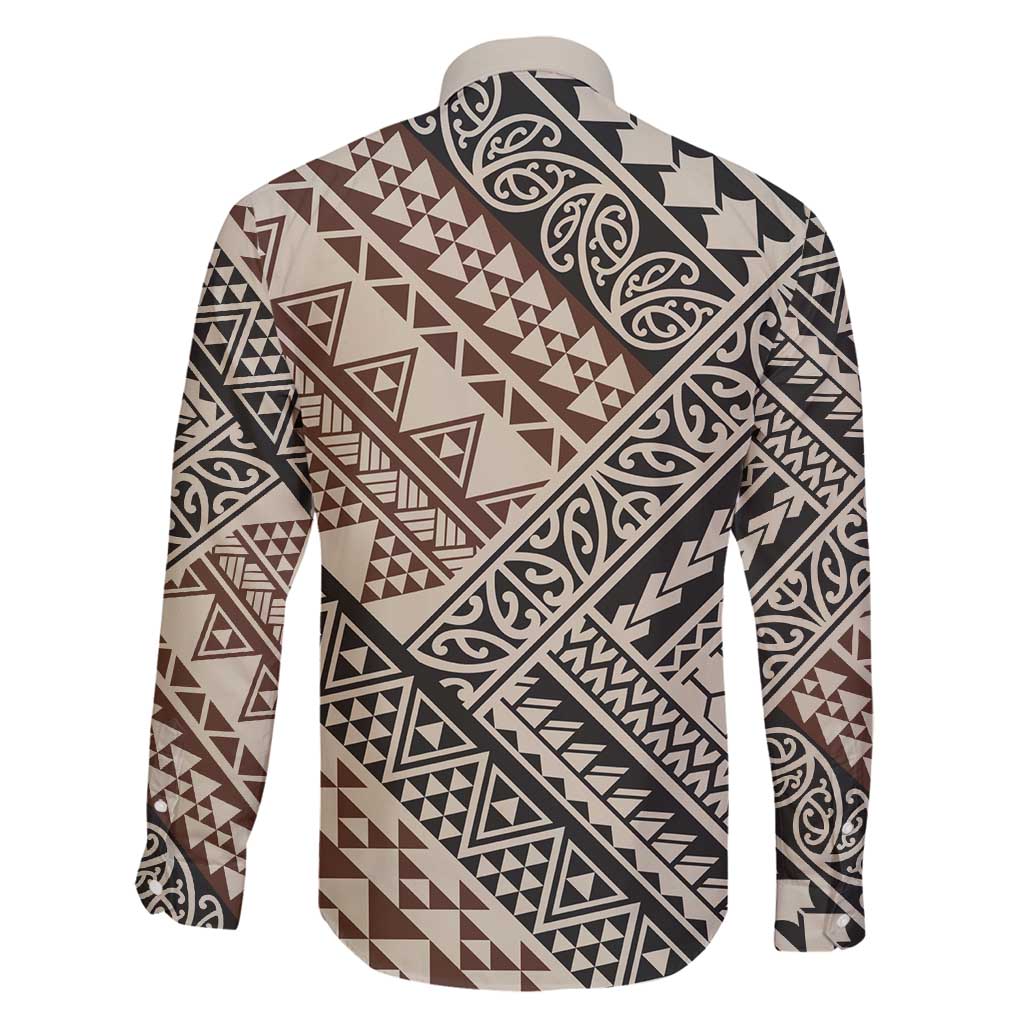 Niho Taniwha Kowhaiwhai Family Matching Off Shoulder Maxi Dress and Hawaiian Shirt