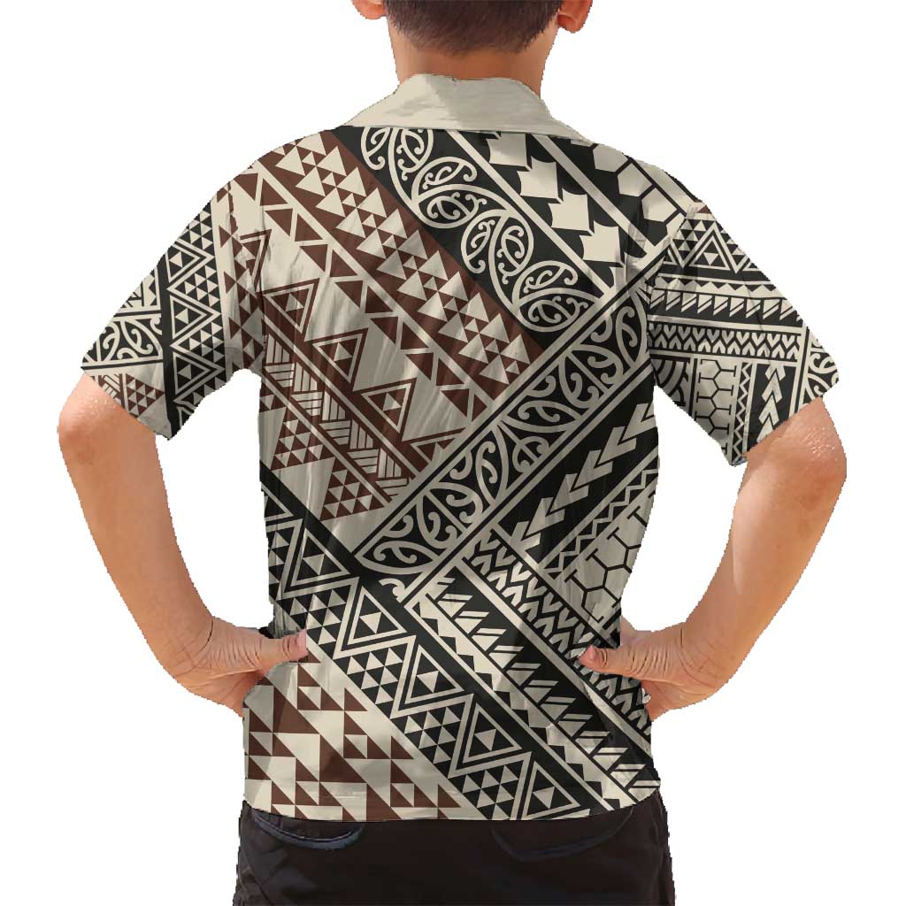 Niho Taniwha Kowhaiwhai Family Matching Puletasi and Hawaiian Shirt LT9 - Polynesian Pride