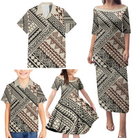 Niho Taniwha Kowhaiwhai Family Matching Puletasi and Hawaiian Shirt LT9 - Polynesian Pride