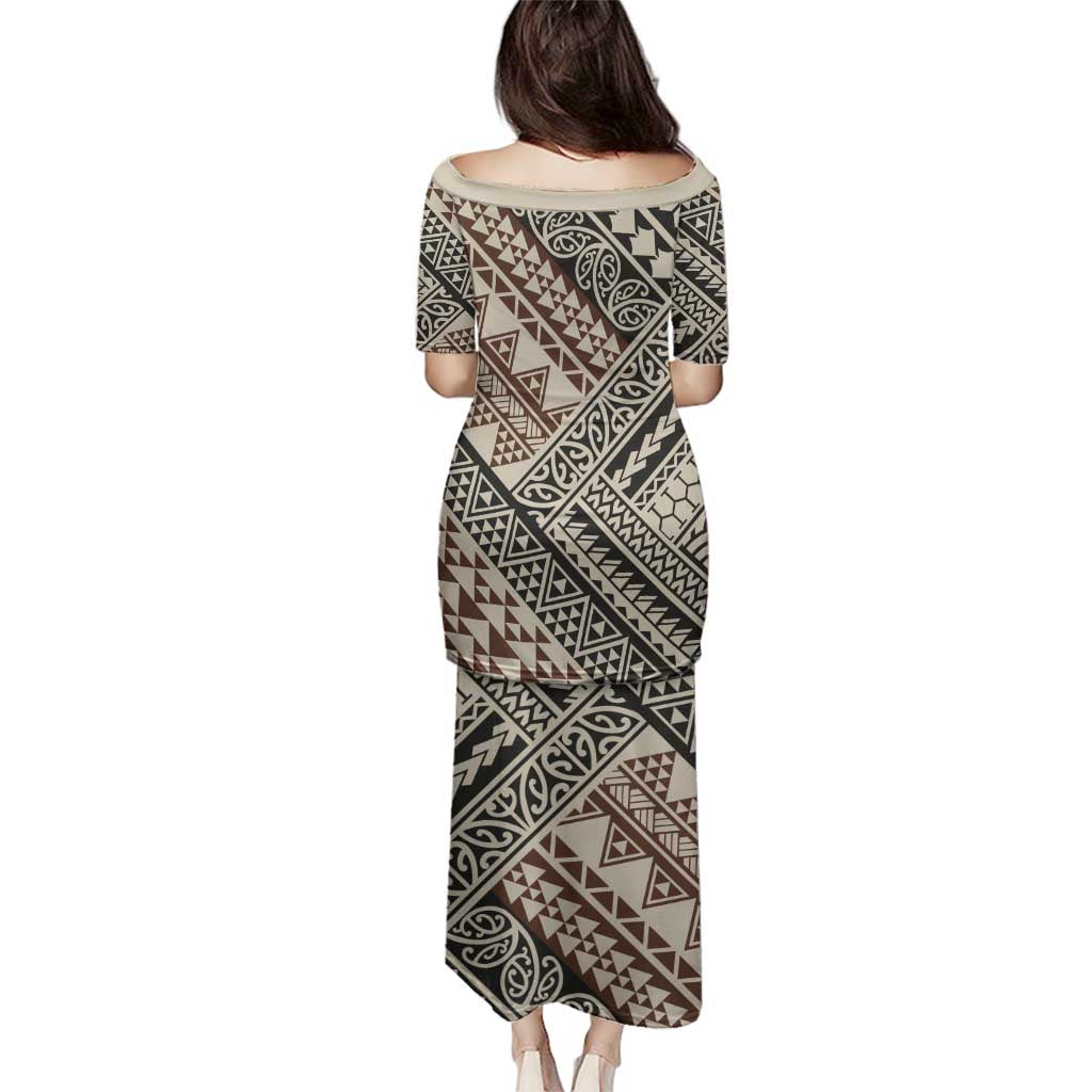 Niho Taniwha Kowhaiwhai Family Matching Puletasi and Hawaiian Shirt LT9 - Polynesian Pride