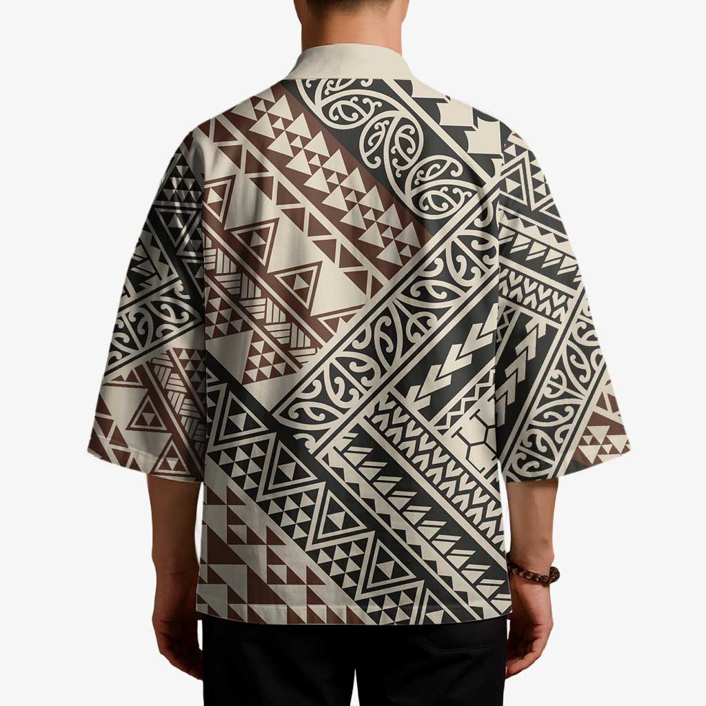 Niho Taniwha Kowhaiwhai Kimono - Polynesian Pride