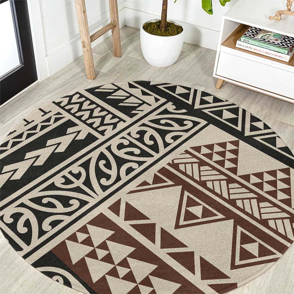 Niho Taniwha Kowhaiwhai Round Carpet