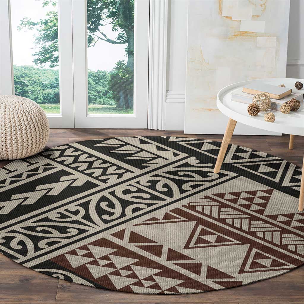 Niho Taniwha Kowhaiwhai Round Carpet