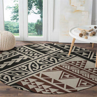 Niho Taniwha Kowhaiwhai Round Carpet