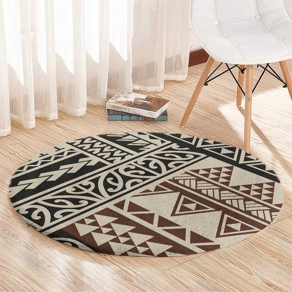 Niho Taniwha Kowhaiwhai Round Carpet