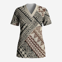 Niho Taniwha Kowhaiwhai Scrub Top - Polynesian Pride