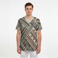 Niho Taniwha Kowhaiwhai Scrub Top - Polynesian Pride