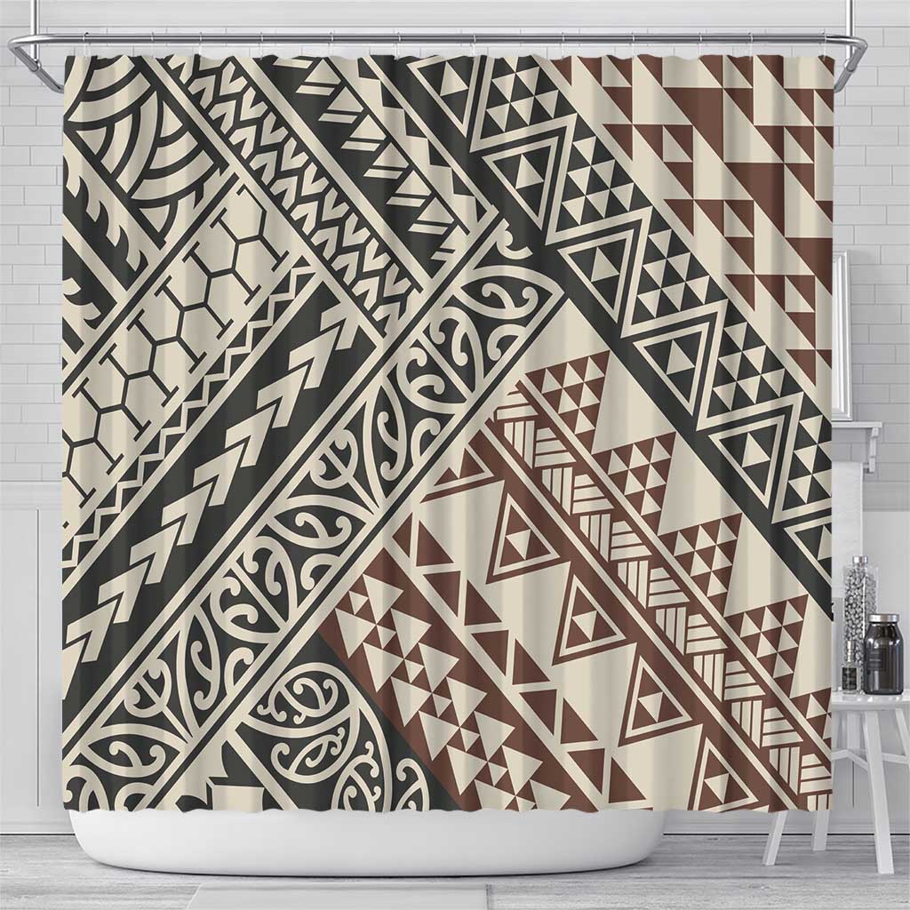 Niho Taniwha Kowhaiwhai Shower Curtain
