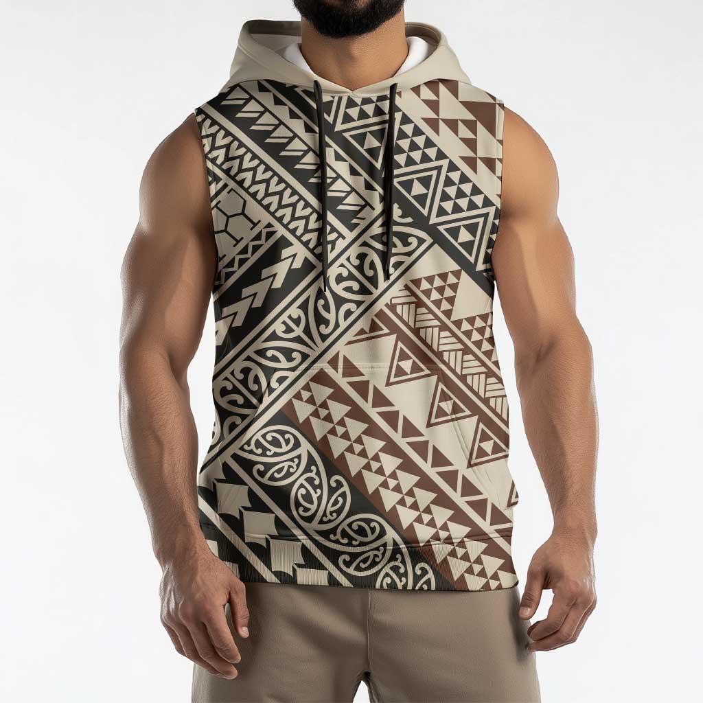 Niho Taniwha Kowhaiwhai Sleeveless Hoodie - Polynesian Pride