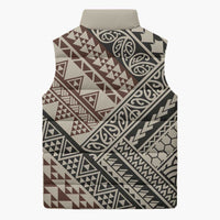 Niho Taniwha Kowhaiwhai Sleeveless Puffer Jacket - Polynesian Pride