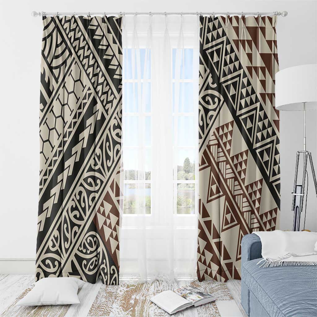 Niho Taniwha Kowhaiwhai Window Curtain
