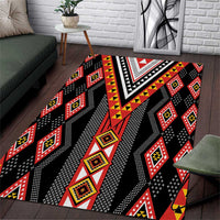 Niho Taniwha Taniko Motif Area Rug