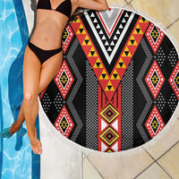 Niho Taniwha Taniko Motif Beach Blanket