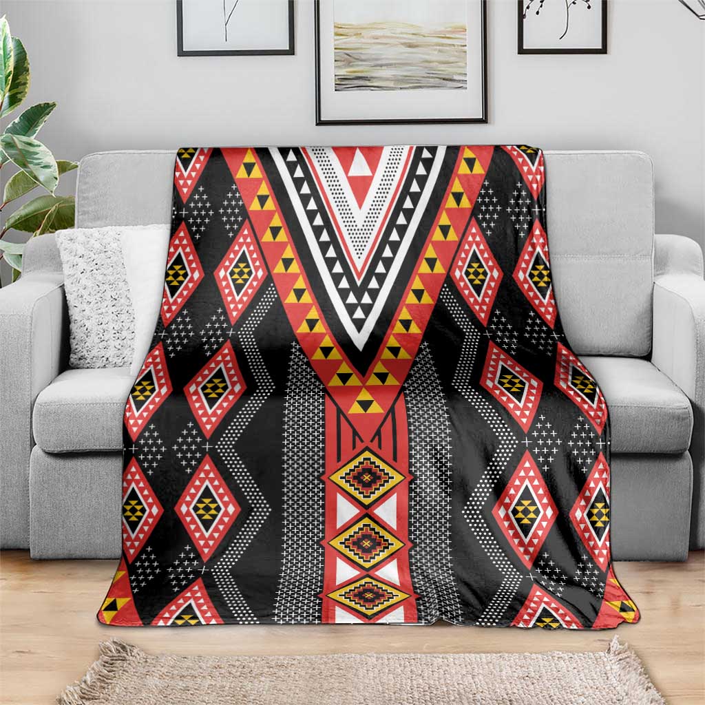 Niho Taniwha Taniko Motif Blanket
