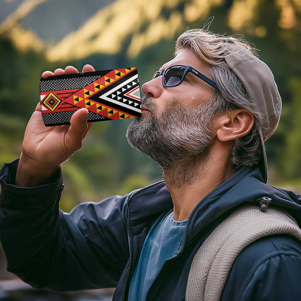 Niho Taniwha Taniko Motif 4 in 1 Can Cooler Tumbler