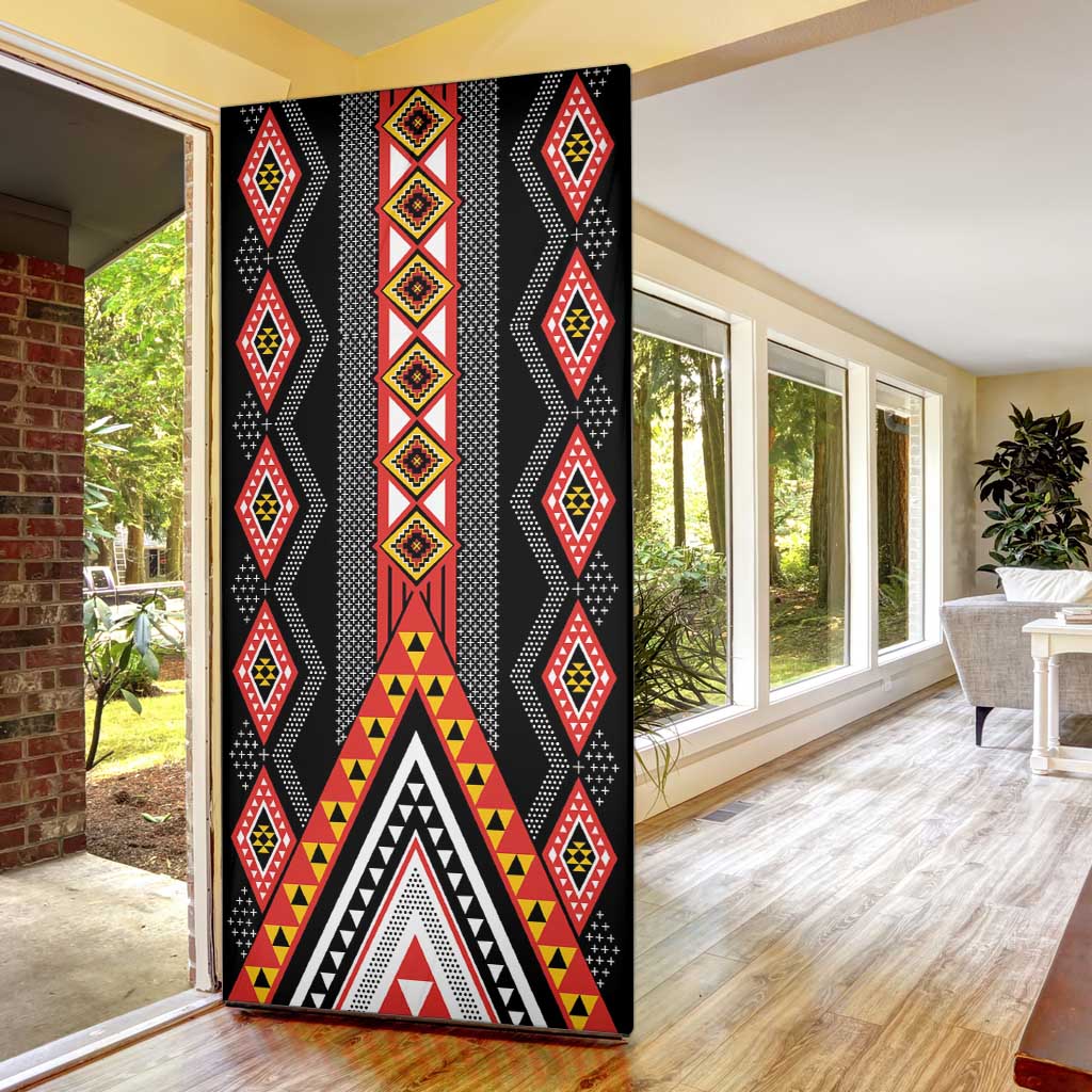 Niho Taniwha Taniko Motif Door Cover - Polynesian Pride