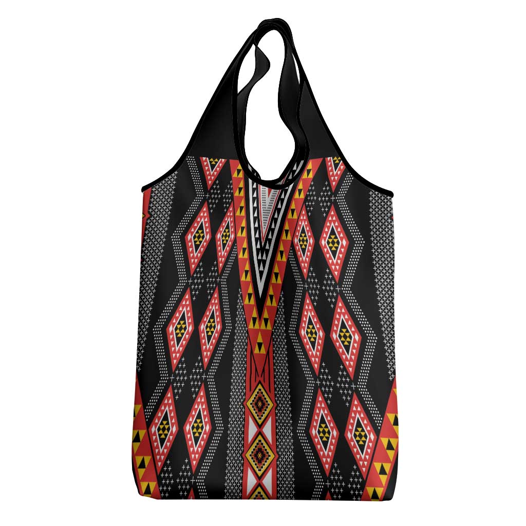 Niho Taniwha Taniko Motif Grocery Bag