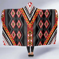 Niho Taniwha Taniko Motif Hooded Blanket