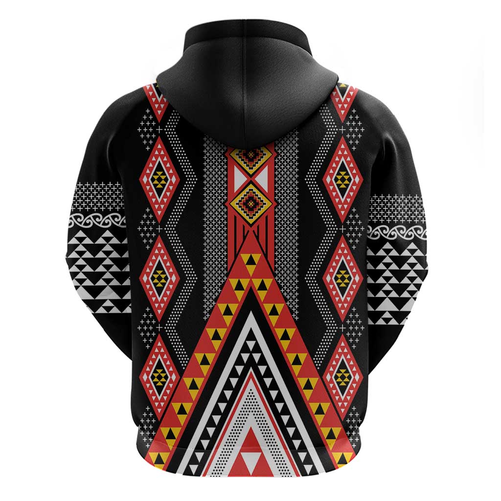 Niho Taniwha Taniko Motif Hoodie
