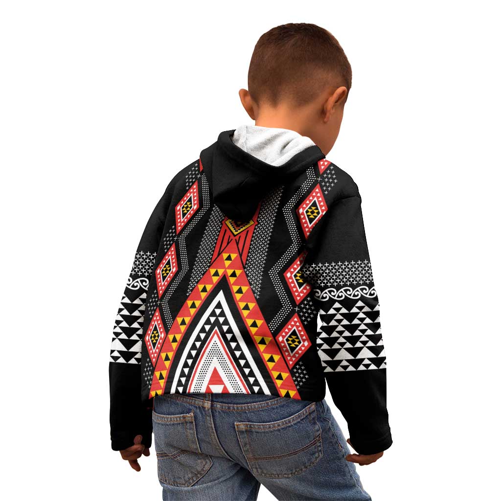 Niho Taniwha Taniko Motif Kid Hoodie