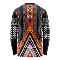 Niho Taniwha Taniko Motif Long Sleeve Shirt