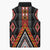 Niho Taniwha Taniko Motif Sleeveless Puffer Jacket - Polynesian Pride