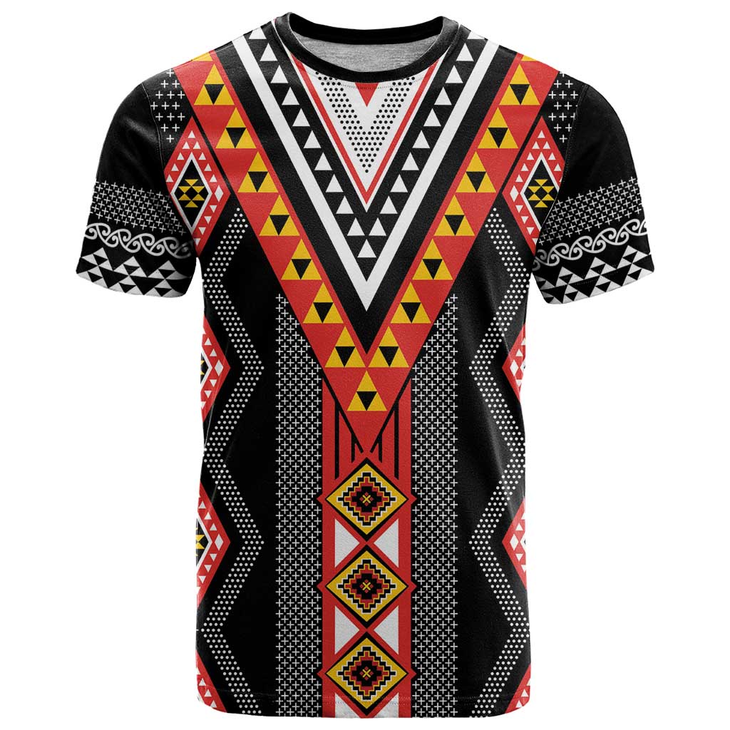 Niho Taniwha Taniko Motif T Shirt